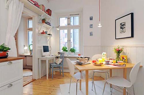 Thiết kế phòng bếp liền ăn cho căn hộ chung cư diện tích không lớn